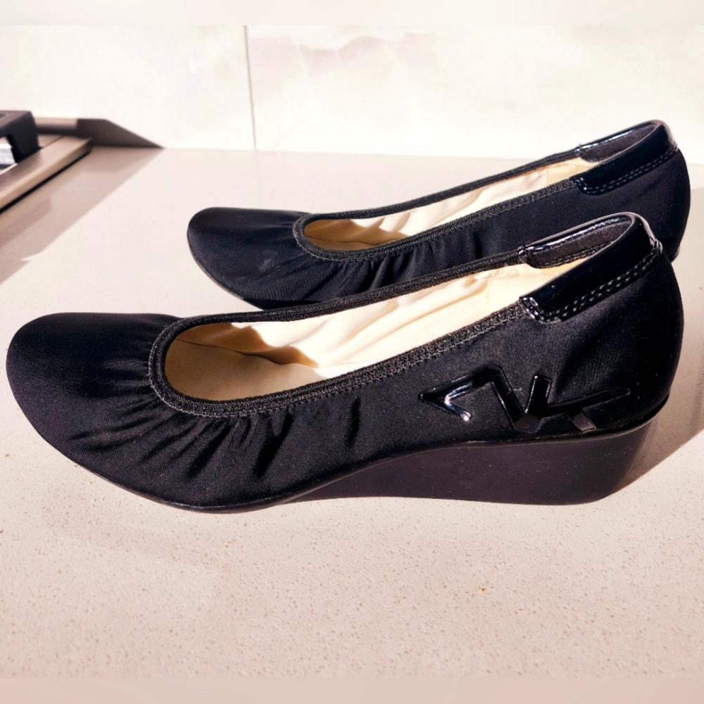 Anne Klein Sport Black Ballerina Wedge Shoes